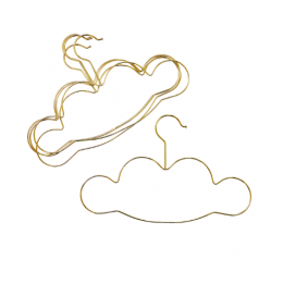 5 cintres dorés "Nuage"