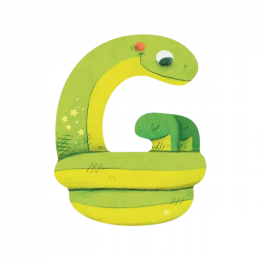 Lettre en bois "G" vert