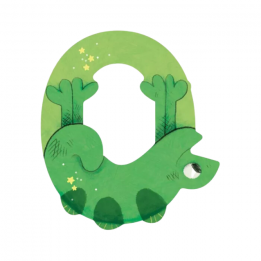 Lettre en bois "O" vert