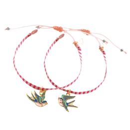 Bijoux duo "Rubans oiseaux"