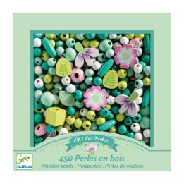 Perles en bois "Feuilles et...