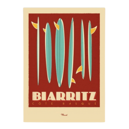 Affiche "Biarritz surfboards"