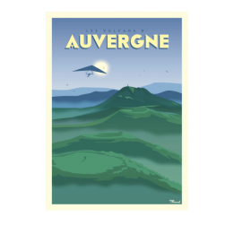 Affiche "Auvergne les volcans"