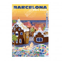 Affiche "Barcelone Parc Güell"
