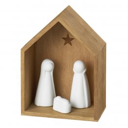 Petite crèche en bois et...