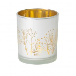 Photophore "Blanc et doré"...