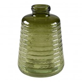 Vase vert en verre