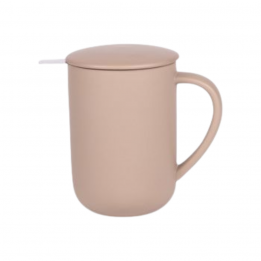 Tisanière en grès beige mat...