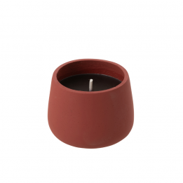 Moyenne bougie en ciment rouge