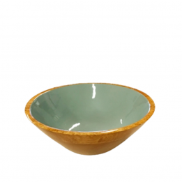 Saladier vert en bois de...