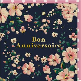 Carte fleurie "Bon...