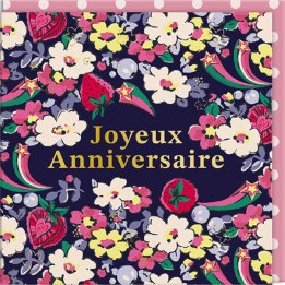 Carte fraise "Joyeux...