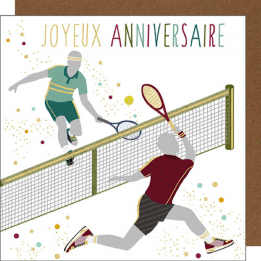 Carte tennis "Joyeux...