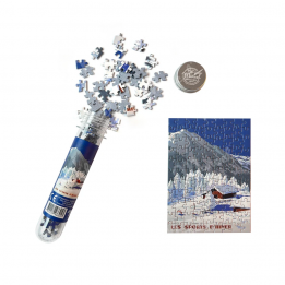 Mini-puzzle chalets d'altitude
