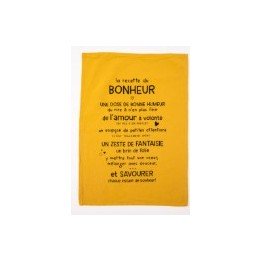 Torchon "recette du bonheur"