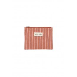 Porte-monnaie rayures lilas