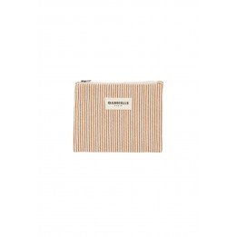 Porte-monnaie rayures argile
