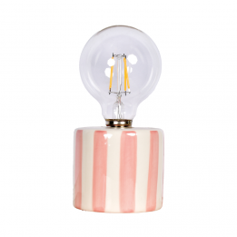 Lampe rayures rose