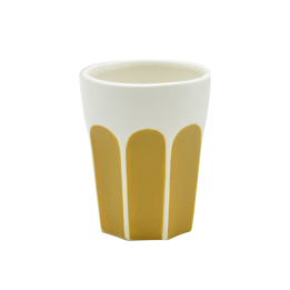 Tasse gobelet ocre