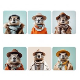 Dessous de verre "marmottee"