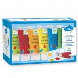 6 tubes de peinture à doigts
