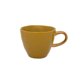 Tasse à café ambré à anse doré