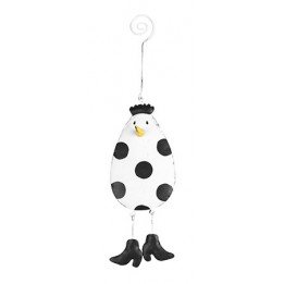 Poule suspendue en métal -...